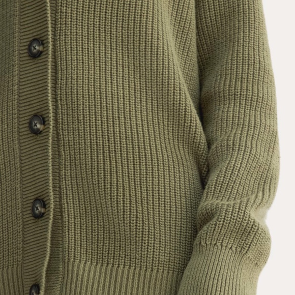 Everlane Cotton V-Neck Cocoon Cardigan – Kalamata – Size M - Picture 5 of 5